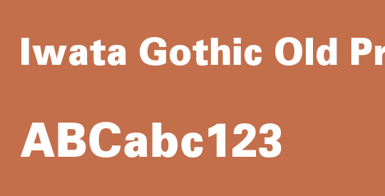 Iwata Gothic Old Pr6N