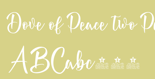 Dove of Peace two Personal Use