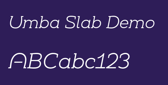 Umba Slab Demo