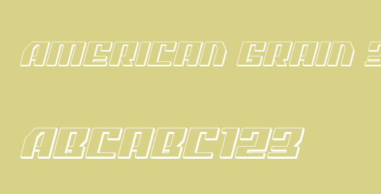 American Grain 3D Italic