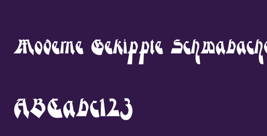 Moderne Gekippte Schwabacher