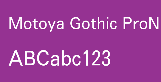 Motoya Gothic ProN