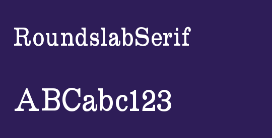 RoundslabSerif