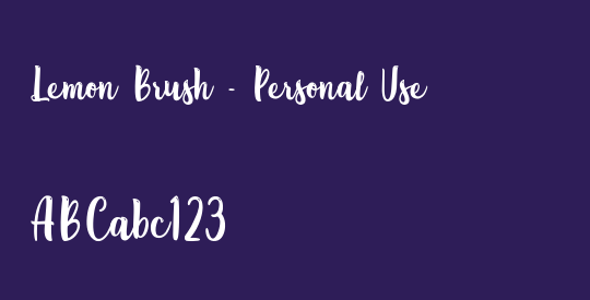 Lemon Brush - Personal Use