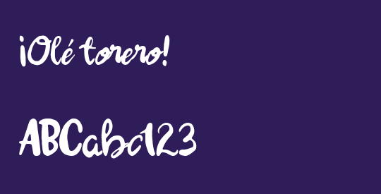 ¡Olé torero!