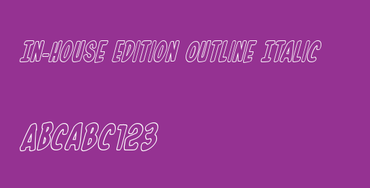 In-House Edition Outline Italic