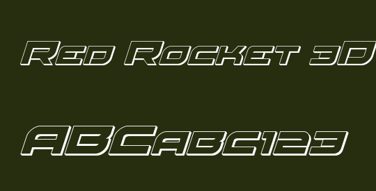 Red Rocket 3D Italic