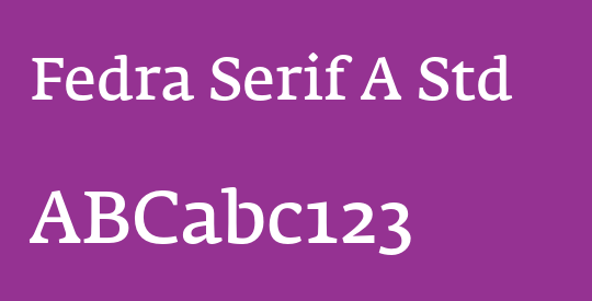 Fedra Serif A Std