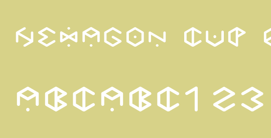 HEXAGON cup font