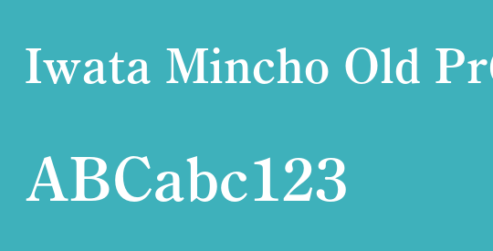 Iwata Mincho Old Pr6N
