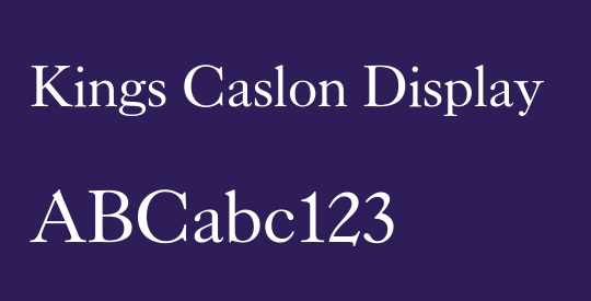 Kings Caslon Display