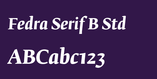 Fedra Serif B Std