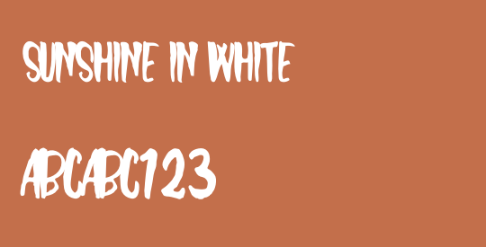 Sunshine In White