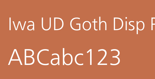 Iwa UD Goth Disp Pro
