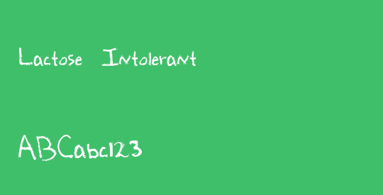 Lactose Intolerant