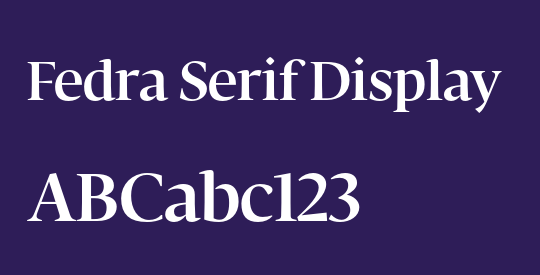 Fedra Serif Display