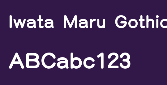 Iwata Maru Gothic Pr6N