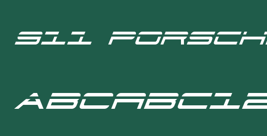 911 Porscha Laser Italic
