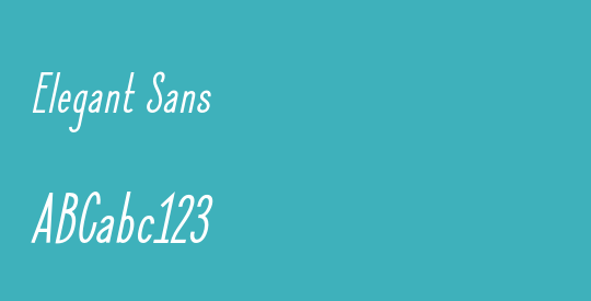 Elegant Sans