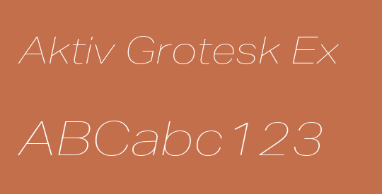 Aktiv Grotesk Ex