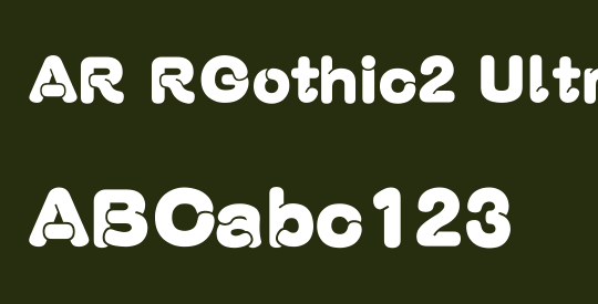 AR RGothic2 Ultra Stencil