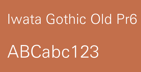 Iwata Gothic Old Pr6