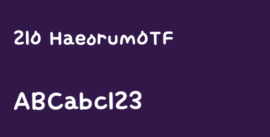 210 HaeorumOTF
