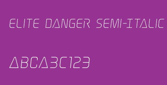 Elite Danger Semi-Italic