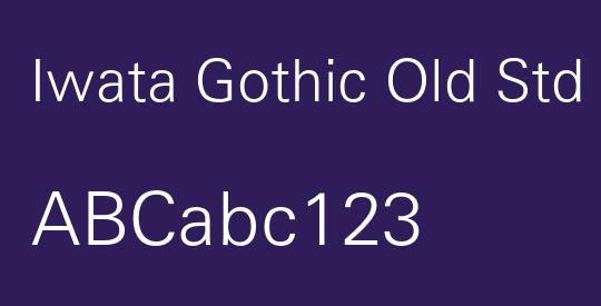 Iwata Gothic Old Std