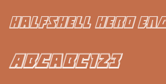 Halfshell Hero Engraved Italic