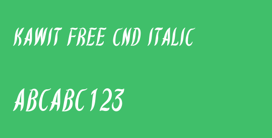 Kawit Free Cnd Italic