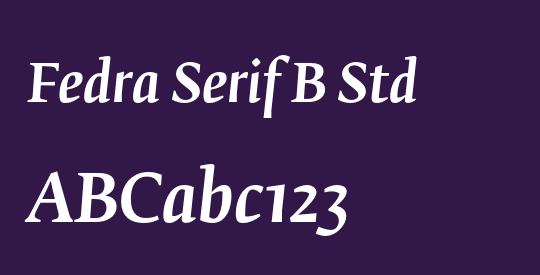 Fedra Serif B Std
