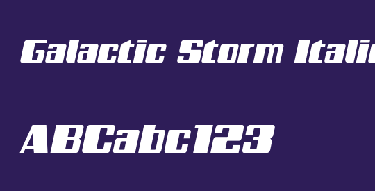 Galactic Storm Italic