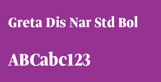 Greta Dis Nar Std Bol