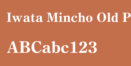 Iwata Mincho Old Pr6N