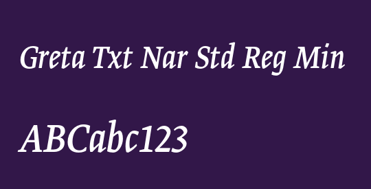 Greta Txt Nar Std Reg Min