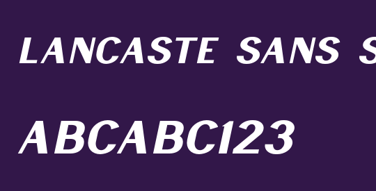 Lancaste Sans Slant Demo