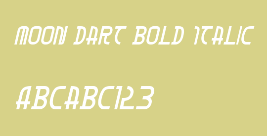 Moon Dart Bold Italic
