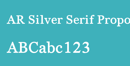 AR Silver Serif Proportional