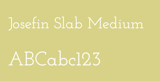 Josefin Slab Medium