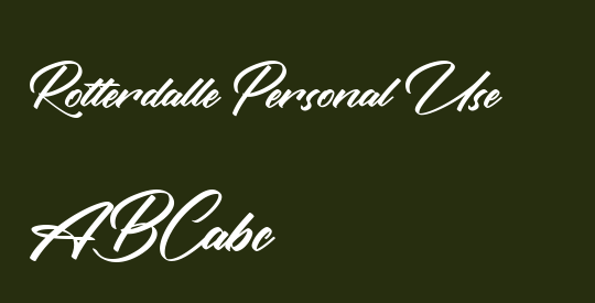 Rotterdalle Personal Use