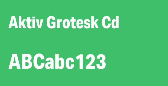 Aktiv Grotesk Cd