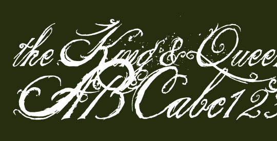 the King & Queen font