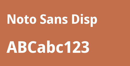 Noto Sans Disp