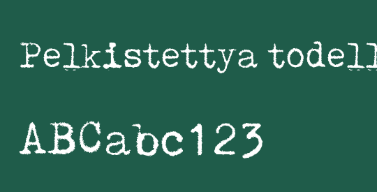 Pelkistettya todellisuutta