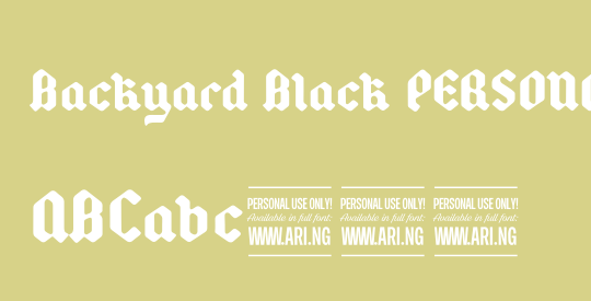 Backyard Black PERSONAL