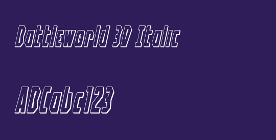 Battleworld 3D Italic