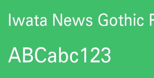 Iwata News Gothic Pro
