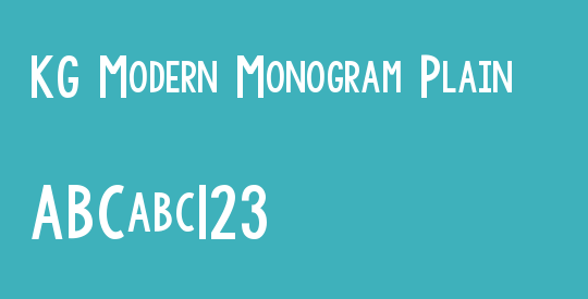 KG Modern Monogram Plain