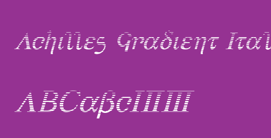 Achilles Gradient Italic